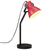 Vidaxl bureaulamp 25 w e27 17x17x60 cm verweerd rood