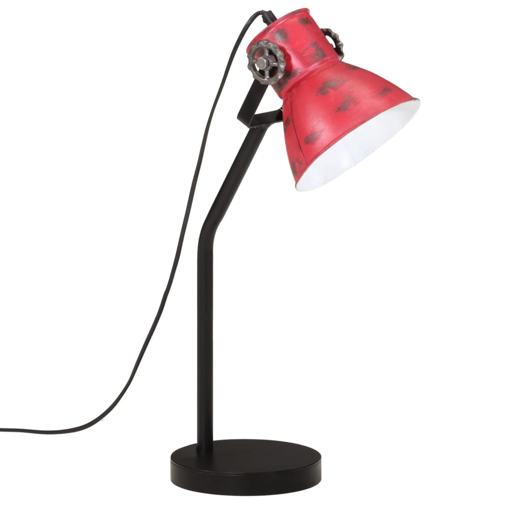 Vidaxx lampe de bureau 25 w e27 17x17x60 cm rouge patiné