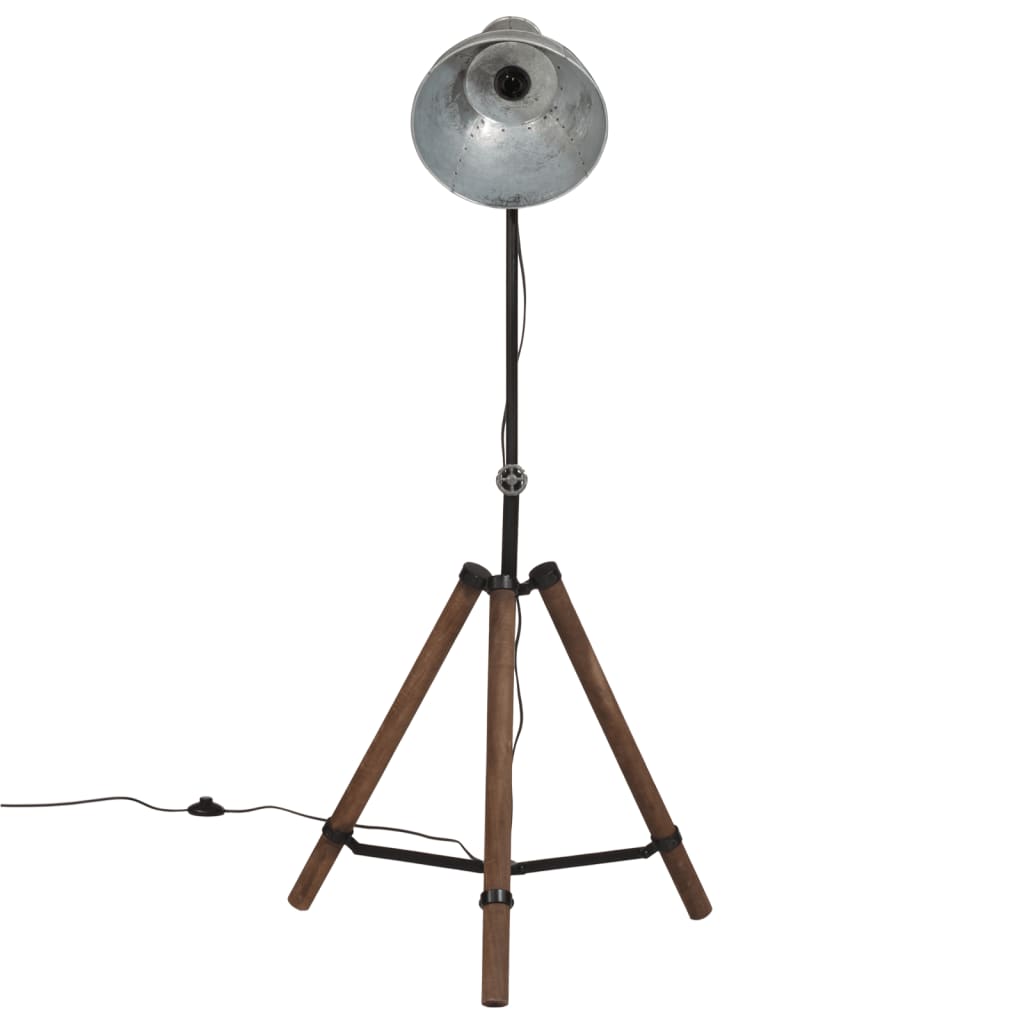 Vidaxx lampadaire 25 w e27 75x75x90-150 cm argent vintage