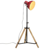 Vidaxxl lampadaire 25 w e27 75x75x90-150 cm rouge patiné