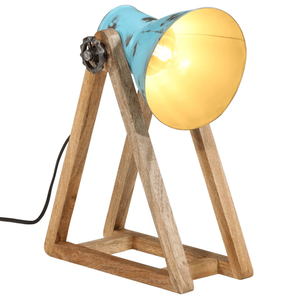 Vidaxl bureaulamp 25 w e27 30x17x40 cm verweerd blauw