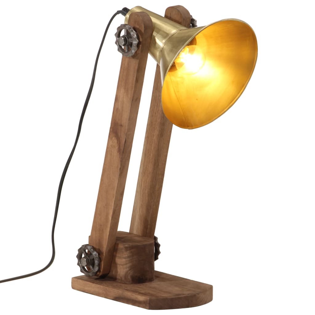 VidaXL Lampe de bureau 25 W E27 23x13x52 cm laiton antique