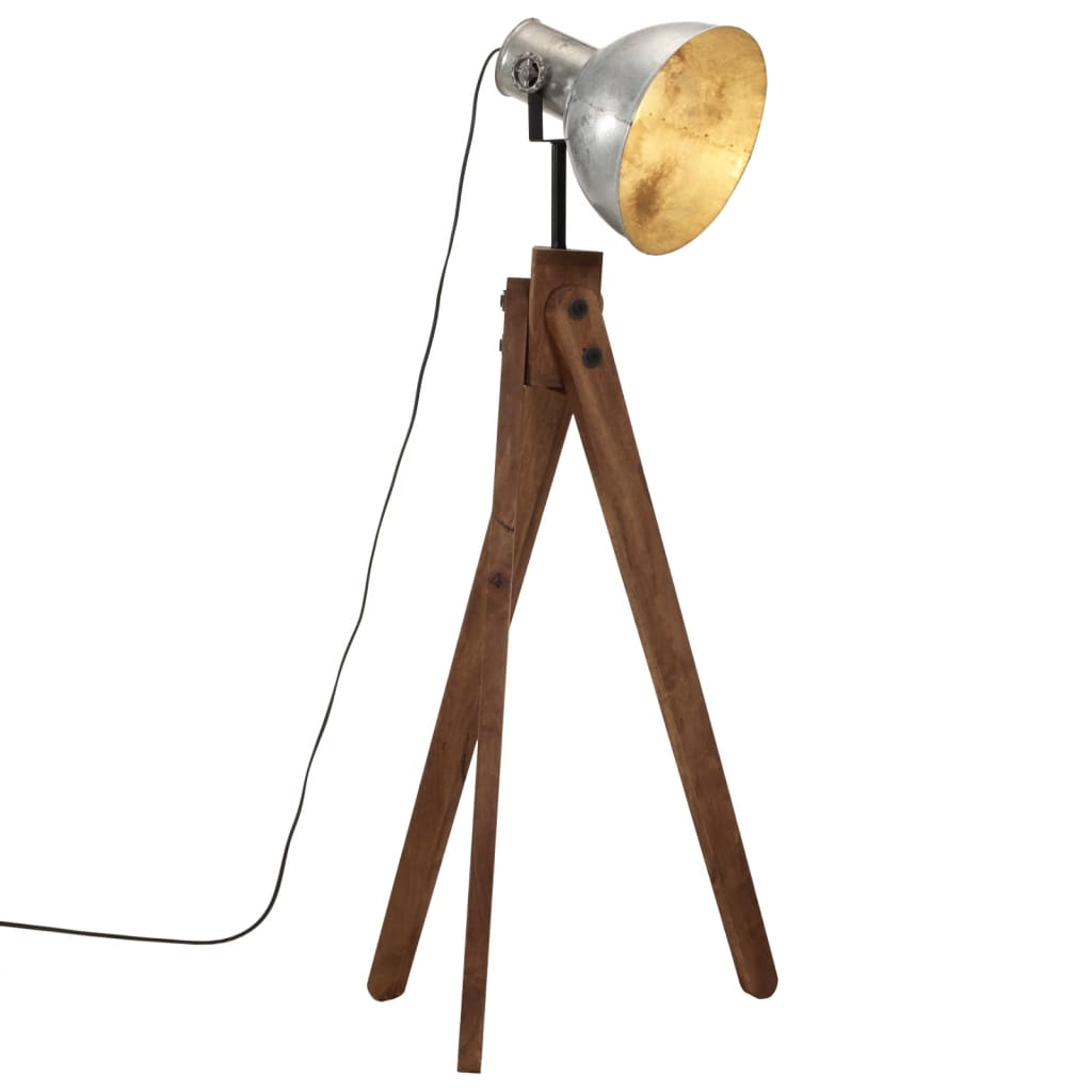 Vidaxl Floor Lamp 25 W E27 45x45x120 cm Vintage sølvfarvet