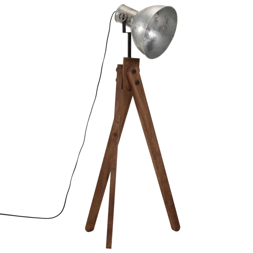 Vidaxl Floor Lamp 25 W E27 45x45x120 cm Vintage sølvfarvet