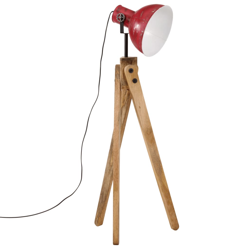 Vidaxxl lampadaire 25 w e27 45x45x120 cm rouge patiné