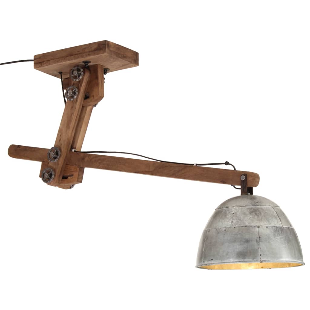 Vidaxl taklampe 25 W E27 105x30x65-108 cm vintage sølvfarget