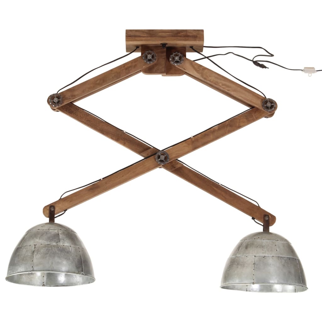 Vidaxl loftlampe 25 W E27 29x18x85 cm Vintage sølvfarvet