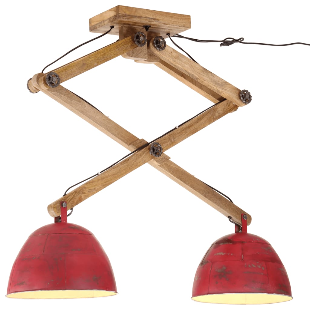 Vidaxx plafonnier 25 w e27 29x18x85 cm rouge patiné