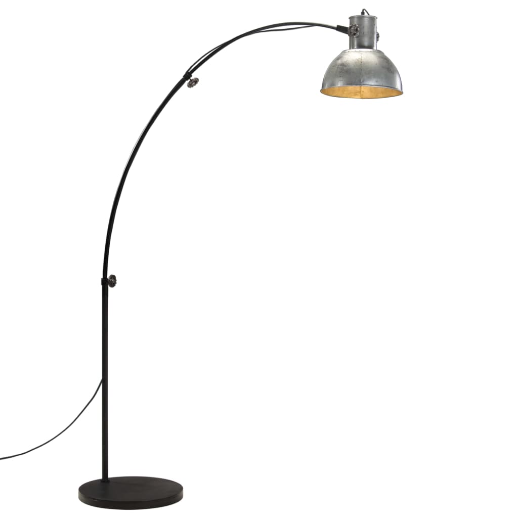 Vidaxl lampa podłogowa 25 W e27 150 cm vintage srebrna kolorowa