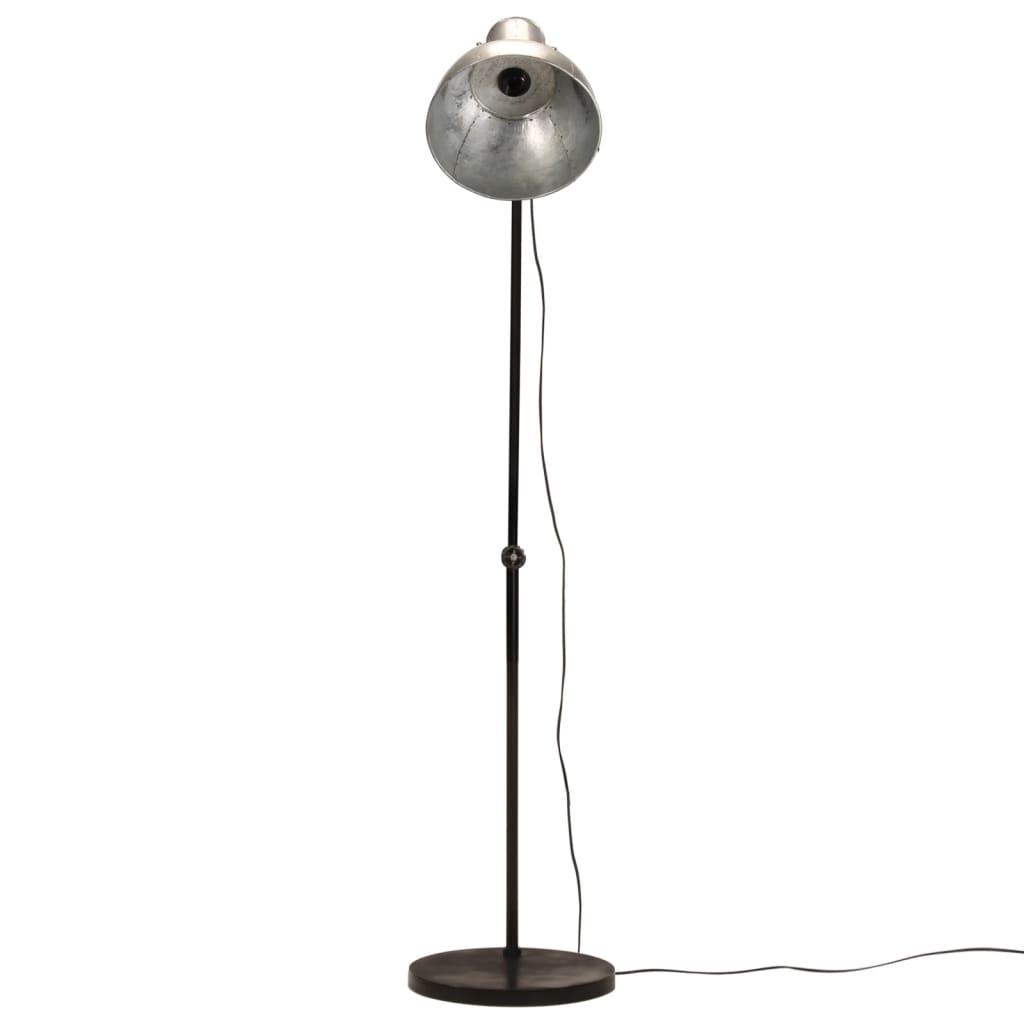 Vidaxl lampa podłogowa 25 W e27 150 cm vintage srebrna kolorowa