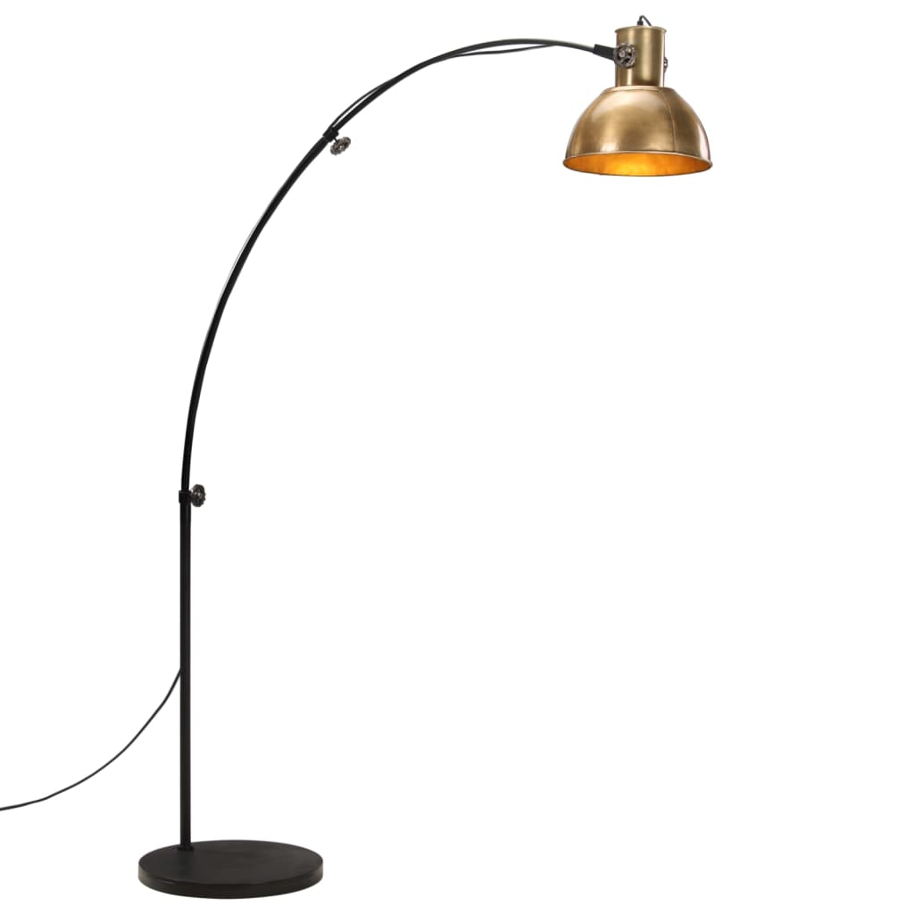 Vidaxl golvlampa 25 w e27 150 cm antik mässing färgad