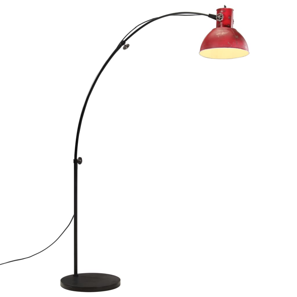 Vidaxxl lampadaire 25 w e27 150 cm rouge patiné