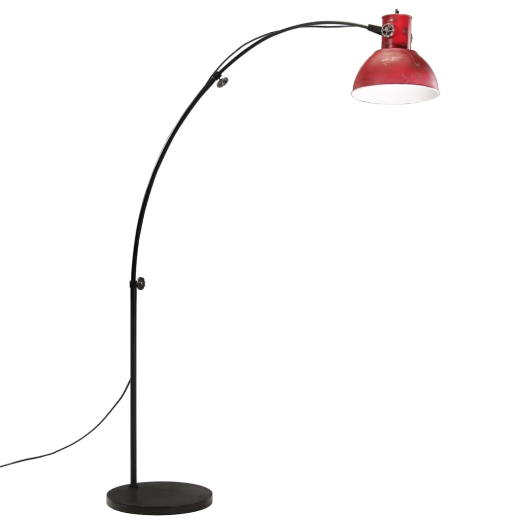 Vidaxxl lampadaire 25 w e27 150 cm rouge patiné