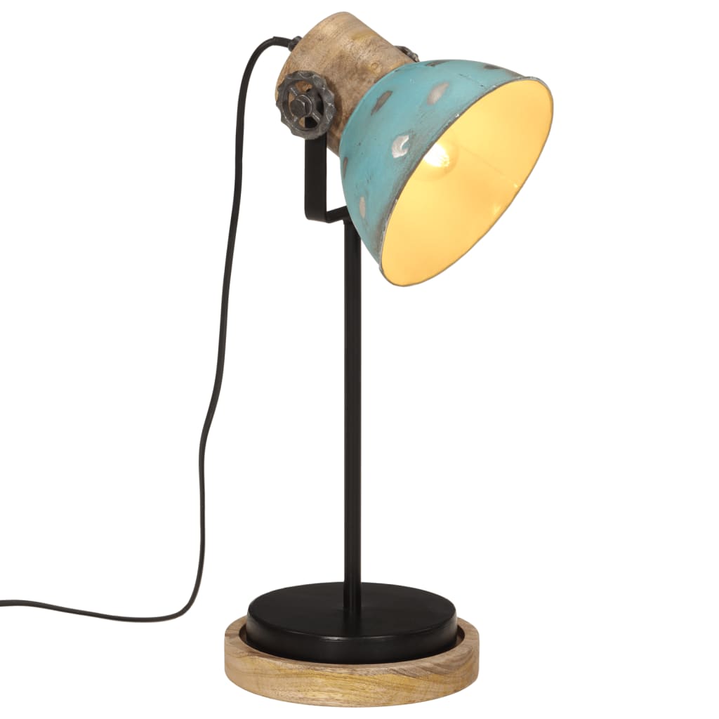 Vidaxx lampe de bureau 25 w e27 17x17x50 cm bleu patiné