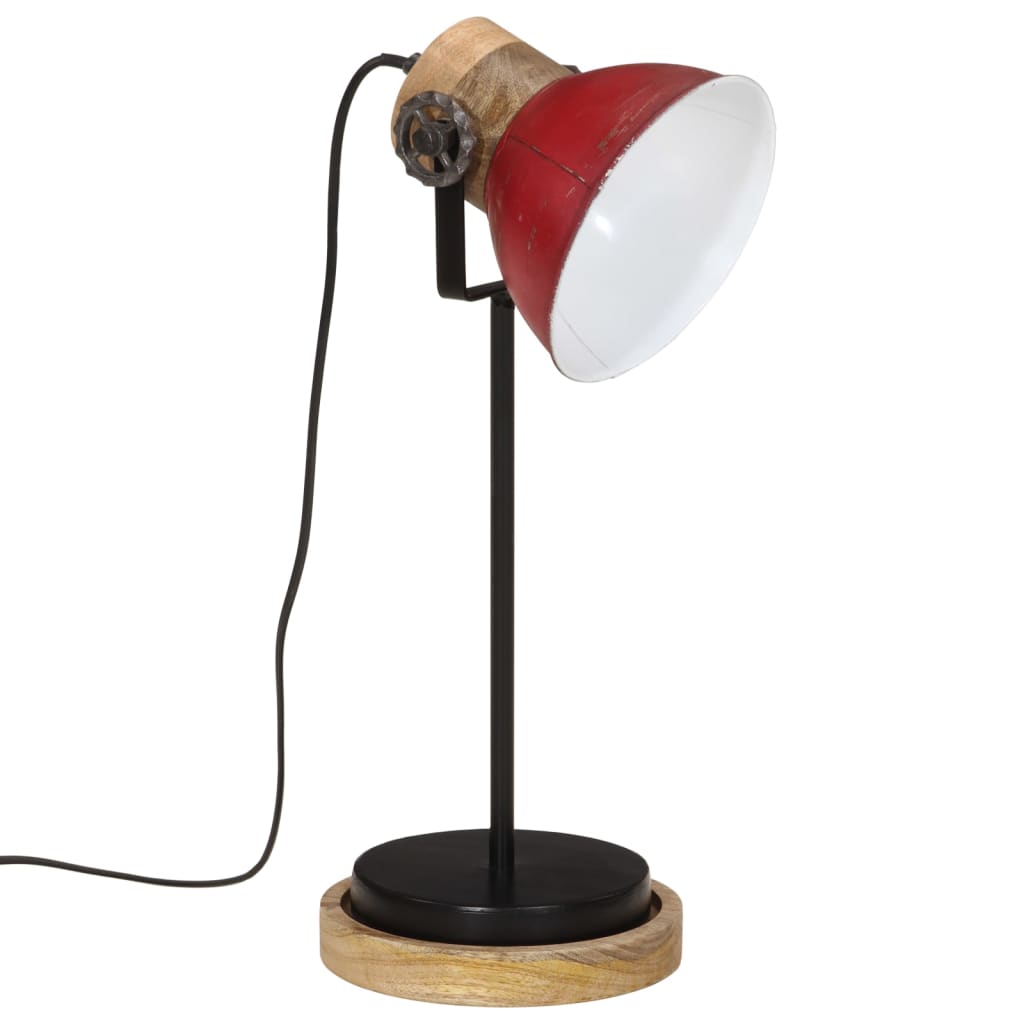 Vidaxl Desk Lamp 25 W E27 17x17x50 cm väderbitna röd