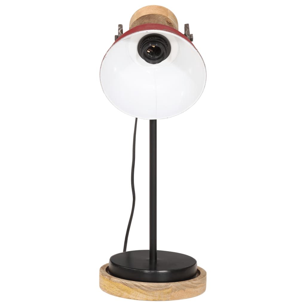 Vidaxl Desk Lamp 25 W E27 17x17x50 cm väderbitna röd