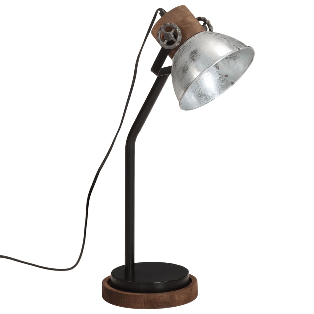 Vidaxx lampe de bureau 25 w e27 18x18x60 cm argent vintage