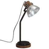 Vidaxl skrivebordslampe 25 W E27 18x18x60 cm Vintage sølvfarvet