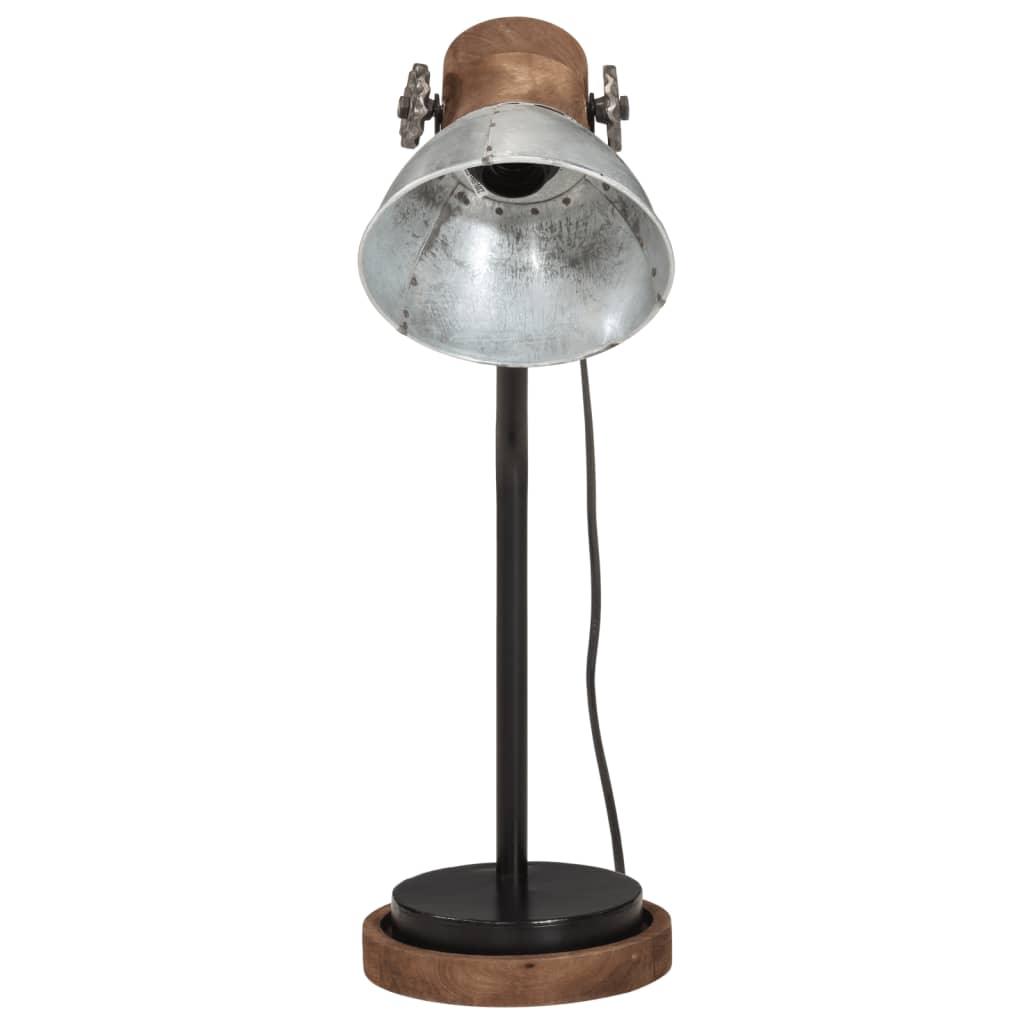 Vidaxx lampe de bureau 25 w e27 18x18x60 cm argent vintage