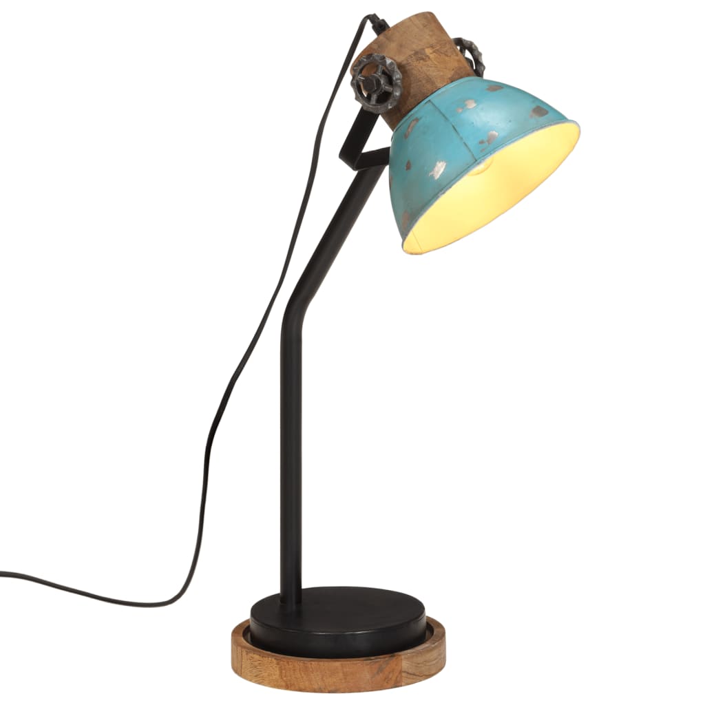 Vidaxx lampe de bureau 25 w e27 18x18x60 cm bleu patiné
