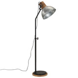 Vidaxl golvlampa 25 w e27 30x30x100-150 cm vintage silverfärgad