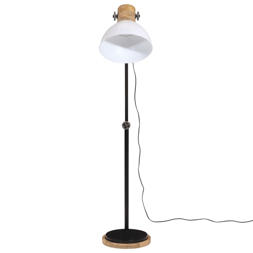 Vidaxl Buedemlamp 25 w e27 30x30x100-150 cm wäiss