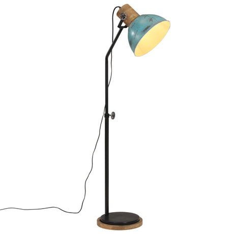 VidaXL lampadaire 25 w e27 30x30x100-150 cm bleu patiné