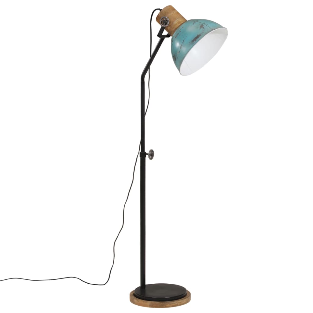 VidaXL lampadaire 25 w e27 30x30x100-150 cm bleu patiné