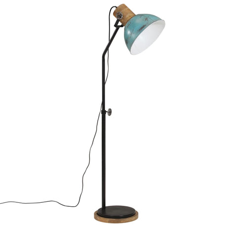 VidaXL lampadaire 25 w e27 30x30x100-150 cm bleu patiné