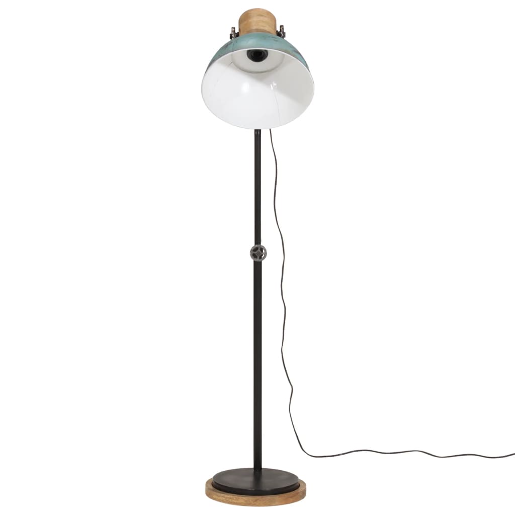 VidaXL lampadaire 25 w e27 30x30x100-150 cm bleu patiné
