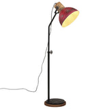 Vidaxx lampadaire 25 w e27 30x30x100-150 cm rouge patiné
