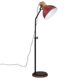 Vidaxl golvlampa 25 W E27 30x30x100-150 cm väderbitna röda