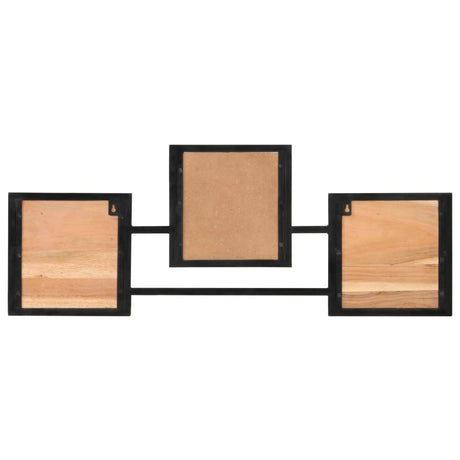 Vidaxx portemanteau mural 90x1x35 cm bois d'acacia massif et fer