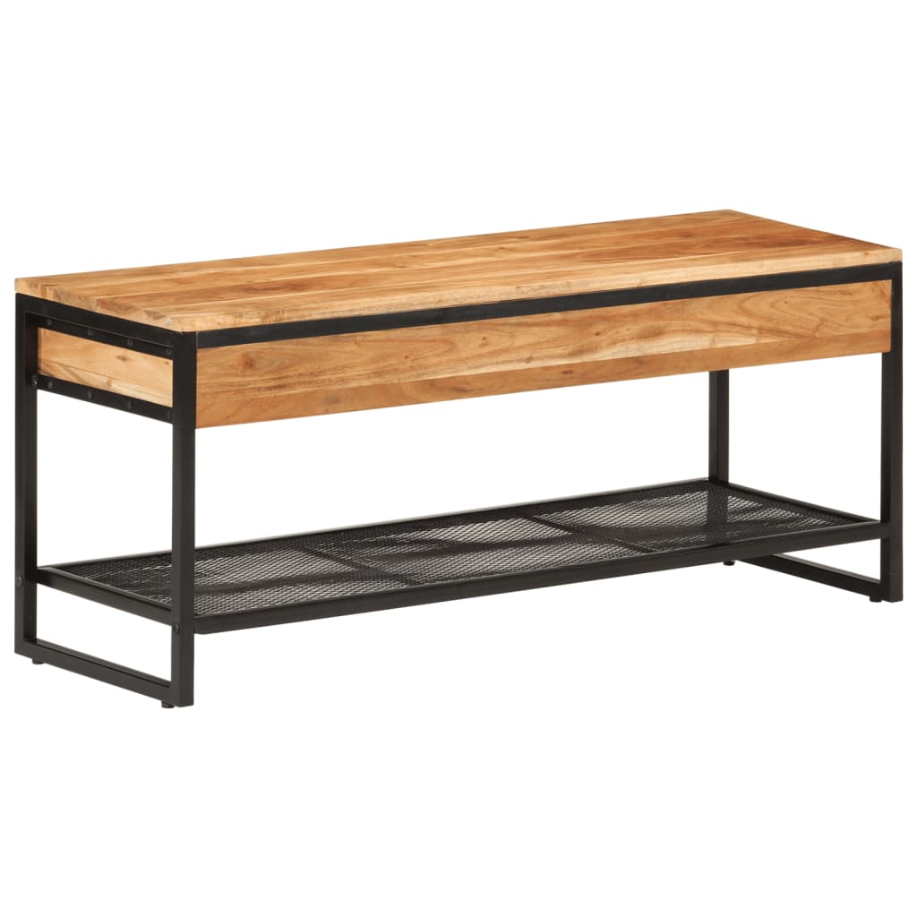 Vidaxl Shoe Bench 110x33345 cm Solacia Holz an Eisen