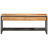 Vidaxl Shoe Bench 110x35x45 cm Solid Acacia Wood and Jern