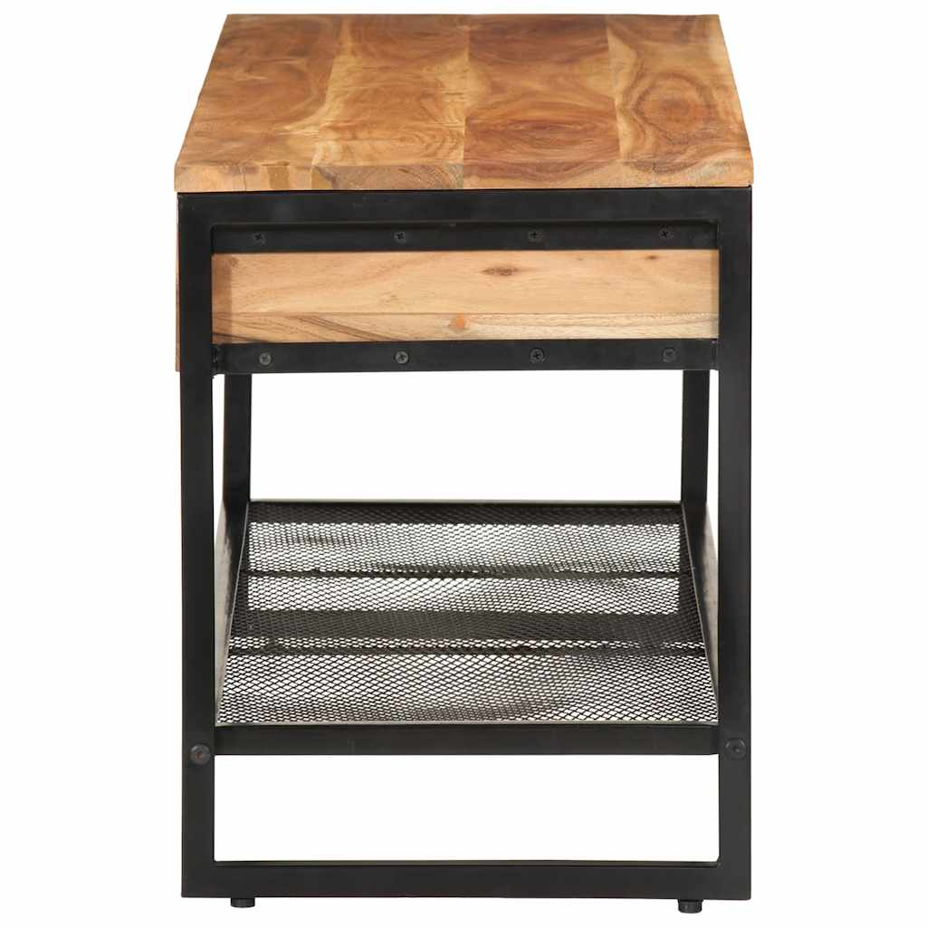 Banc à chaussures Vidaxx 110x35x45 cm bois d'acacia massif et fer