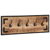Vidaxx porte-manteaux 2 pcs 80x8x25 cm bois de manguier massif brut