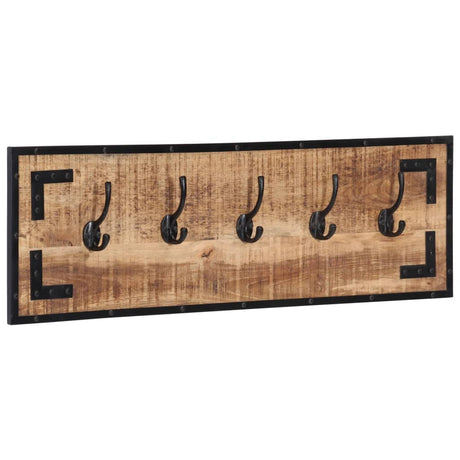Vidaxx porte-manteaux 2 pcs 80x8x25 cm bois de manguier massif brut