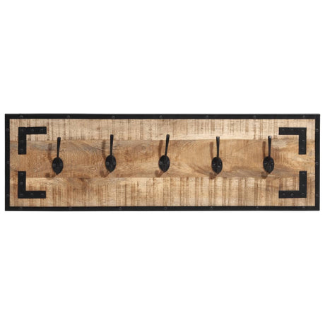 Vidaxx porte-manteaux 2 pcs 80x8x25 cm bois de manguier massif brut