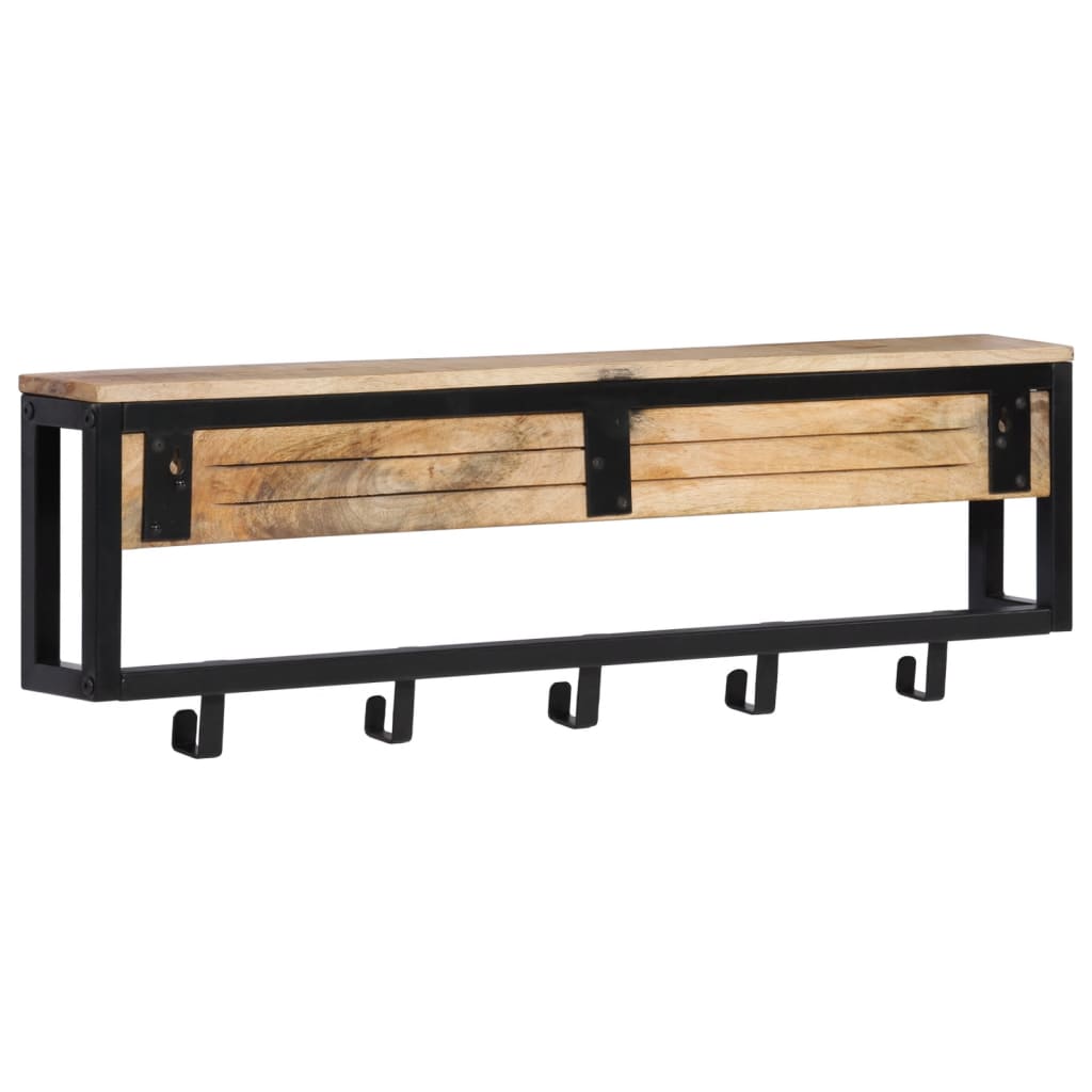 Vidaxx portemanteau 87x10x27 cm bois de manguier massif brut