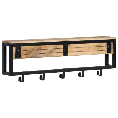 Vidaxx portemanteau 87x10x27 cm bois de manguier massif brut