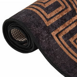 Vidaxl rug washable anti-slip 120x170 cm black and gold colored