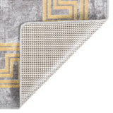 Vidaxx tapis lavable antidérapant 150x230 cm gris et or