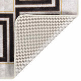 Vidaxx tapis lavable antidérapant 150x230 cm blanc et noir