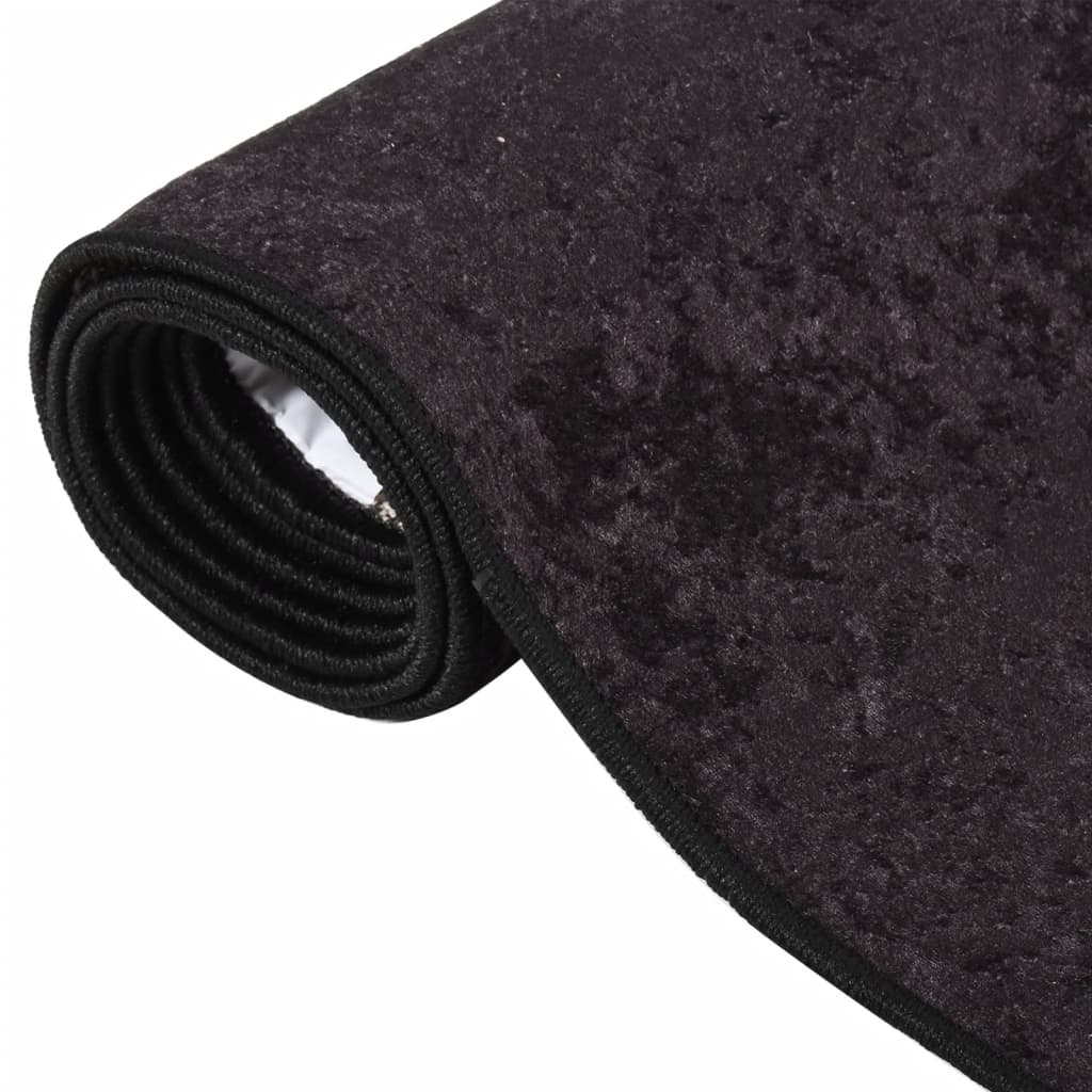 Vidaxl Rug Washable Anti-Slip 120x170 cm Anthracite-farvet