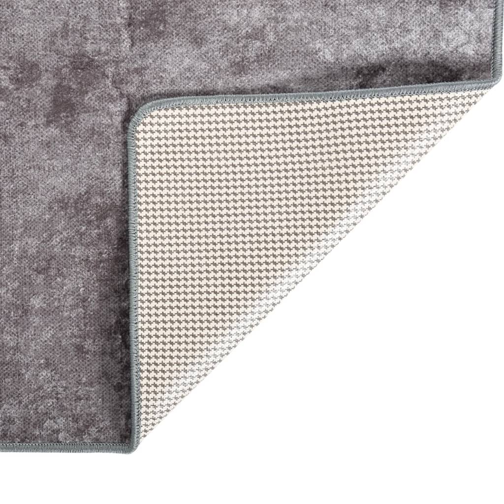 Vidaxl rug washable anti-slip 120x170 cm gray