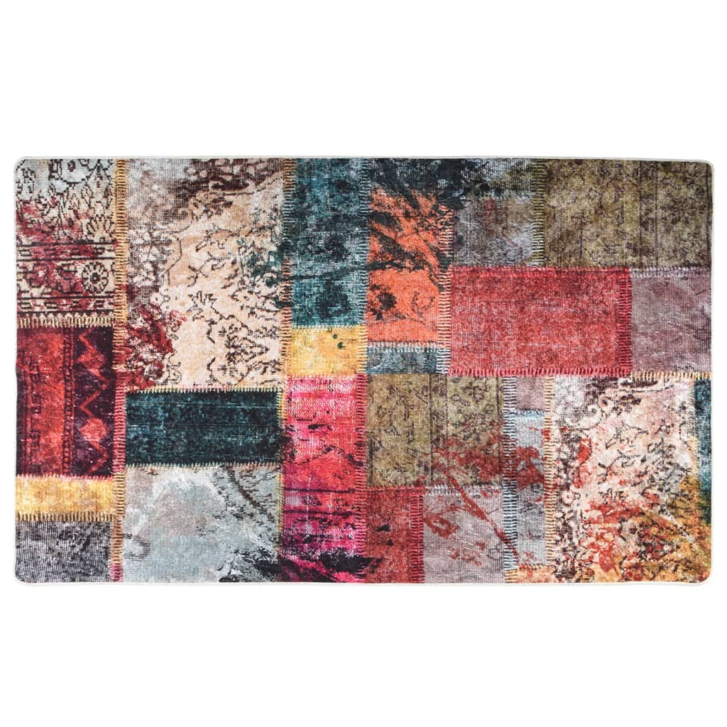 Vidaxx tapis lavable antidérapant 120x170 cm patchwork multicolore
