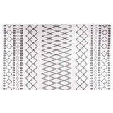 Vidaxx tapis lavable antidérapant 120x170 cm noir et blanc