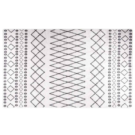 Vidaxx tapis lavable antidérapant 120x170 cm noir et blanc