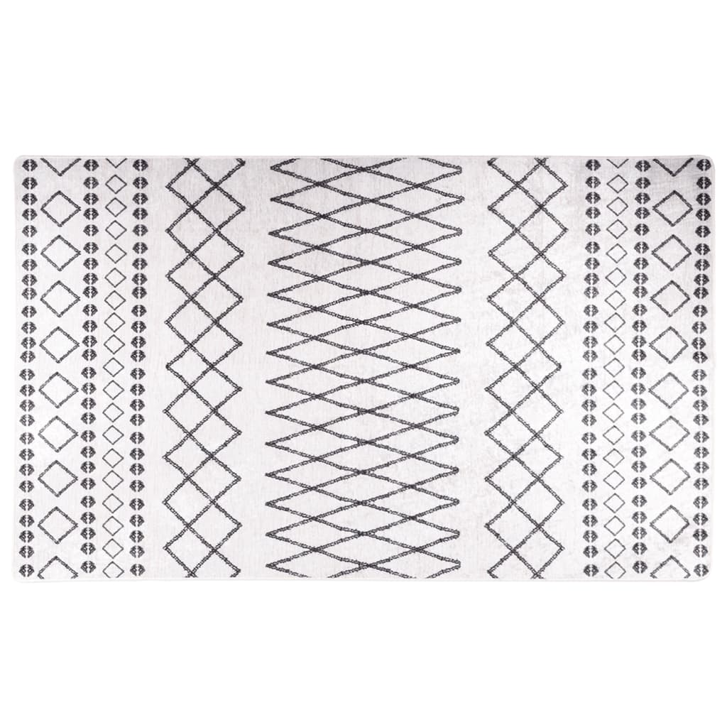 Vidaxl rug washable anti-slip 120x170 cm black and white